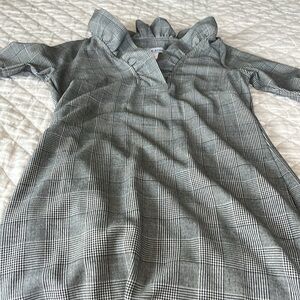 Gretchen Scott Ruffneck dress, size Shrimp, plaid